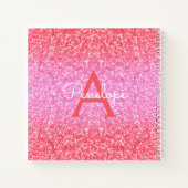 Pink Ombre Parties scintillant et carnet de croqui (Dos)
