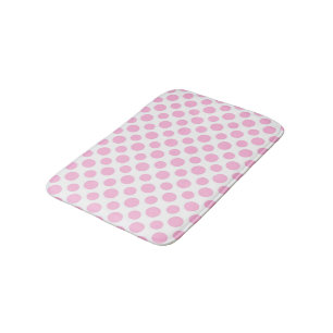Pink Ombre Polka Dots Badmat