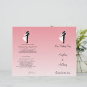 Pink Ombre Silhouette Programme de mariage formel (Debout devant)