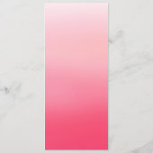Pink Ombre Waterverf Wedding Menu (Achterkant)