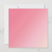 Pink Ombre Wedding Uitnodiging (Achterkant)