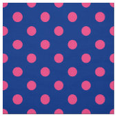 Pink On Blue Polka Dots Pattern Design Stof (Swatch)