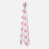 Pink on White Giant Taille Pois Cravate (Dos)