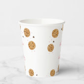 Pink One Sweet Cookie Verjaardag Papieren Bekers (Links)
