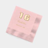 Pink or nom élégant fête d'anniversaire (Gauche)