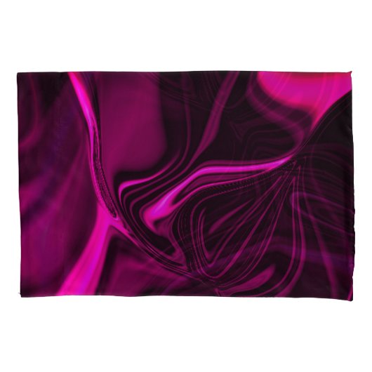 Pink or purple curves on dark purple background kussensloop (Voorkant)