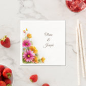 Pink Orange Floral Wedding Servet (Insitu)