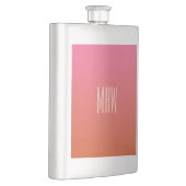 Pink Orange Gradient flacon monogramme personnalis (Droite)
