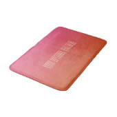 Pink Orange Gradient tapis de bain texte personnal (Angle)