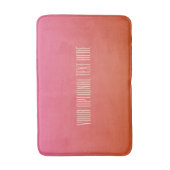 Pink Orange Gradient tapis de bain texte personnal (Devant (Vertical))