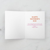 Pink Orange Meilleure Maman Jamais Photo Carte Fêt (Intérieur)