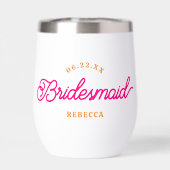 Pink Orange Moderne Personnalisé Minimaliste Bride (Arrière)