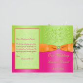 Pink, Oranje, Limoen programma voor het huwelijk (Staand voorkant)