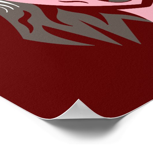 Pink Orc Meisje Poster (Hoek)