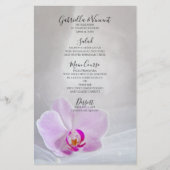 Pink Orchid and Veil Wedding Menu (Voorkant)