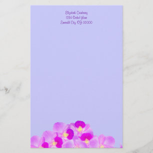 Pink Orchid Bouquet Briefpapier