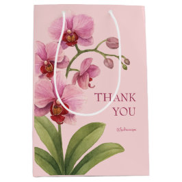 Pink Orchid Business Thank You Gift Bag Medium Cadeauzakje