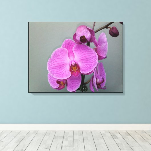 PINK ORCHID canvas (Insitu (Houten vloer))