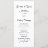 Pink Orchid Elegance Wedding Programme Programma (Achterkant)