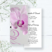Pink Orchid Elegance Wedding Programme Programma