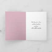 Pink Orchid Flowers Sympathie Card Kaart (Binnen)