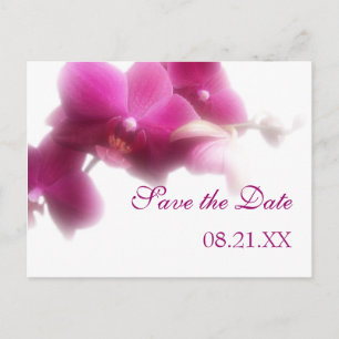 Pink Orchid Save the Date Aankondiging
