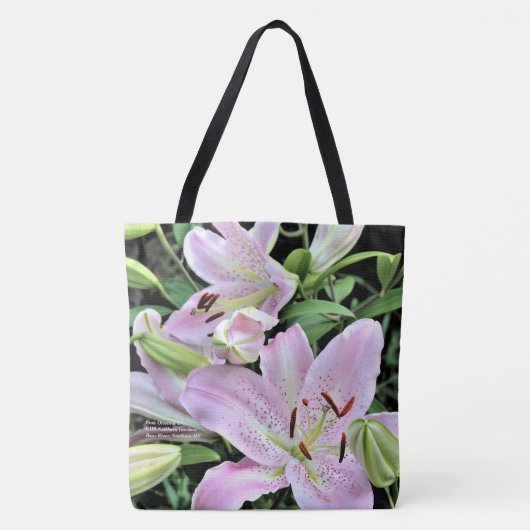 Pink Oriental Lilies Draagtas (Voorkant)