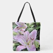 Pink Oriental Lilies Draagtas (Achterkant)