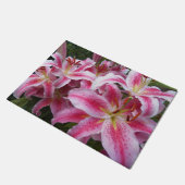 Pink Oriental Lilies Floral Deurmat (Schuin)