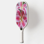 Pink Oriental Lilies Floral Pickleball Paddle (Links)