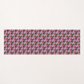 Pink Oriental Lily Floral Pattern Yogamat (Voorkant (horizontaal))