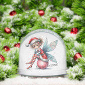 Pink Ornament Fairy Snow Globe (Noël)