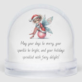 Pink Ornament Fairy Snow Globe (Arrière)