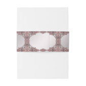 Pink Ornamental Invitation Belly Band Uitnodigingen Wikkel (Achterkant Voorbeeld)