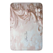 Pink Ornate Pearl and Floral Bath Mat (Voorkant Verticaal)