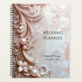 Pink Ornate Pearl and Floral Planner (Devant)