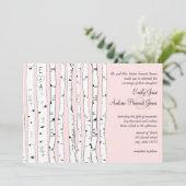 PINK OU TOUTE COULEUR Birch Tree Invitations de ma (Debout devant)