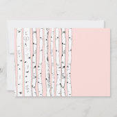 PINK OU TOUTE COULEUR Birch Tree Invitations de ma (Dos)