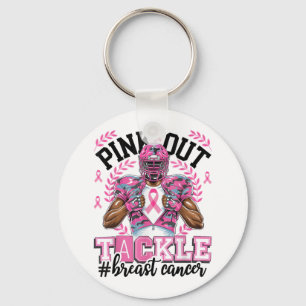 Pink Out Football Borstkanker Awareness Tackle P Sleutelhanger