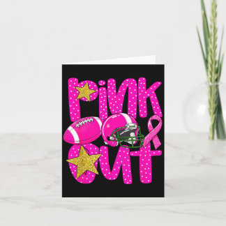 Pink out football pink ribbon breast cancer kaart