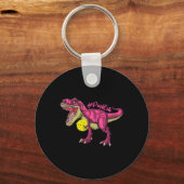 Pink Out T Rex en Picklebyll Byll borstkanker A Sleutelhanger (Voorkant)