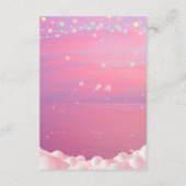 Pink Outer Space Little Explorer Baby shower Informatiekaartje (Achterkant)