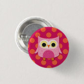 Pink Owl Button Pin (Voorkant /achterkant)