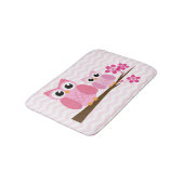 Pink Owl Chevron Badmat (Gekanteld)