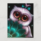 PINK OWL - HET IS EEN MEISJE BRIEFKAART (Voorkant)