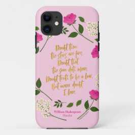 Pink Paars Floral William Shakespeare iPhone 11 Hoesje