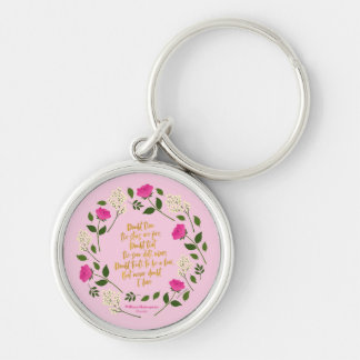 Pink Paars Floral William Shakespeare Sleutelhanger
