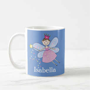 Pink Paarse Blue Fairy Cartoon op maat Koffiemok