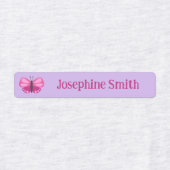 Pink Paarse Mint Blue Schattige Butterfly Naam toe Labels (Design 1)