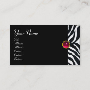 PINK, PAARSE ZWARTE WITTE ZEBRA FUR MONOGRAM fuchs Visitekaartje